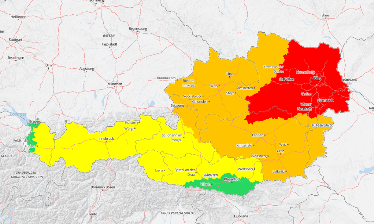 Ganz Niederösterreich zum Katastrophengebiet erklärt